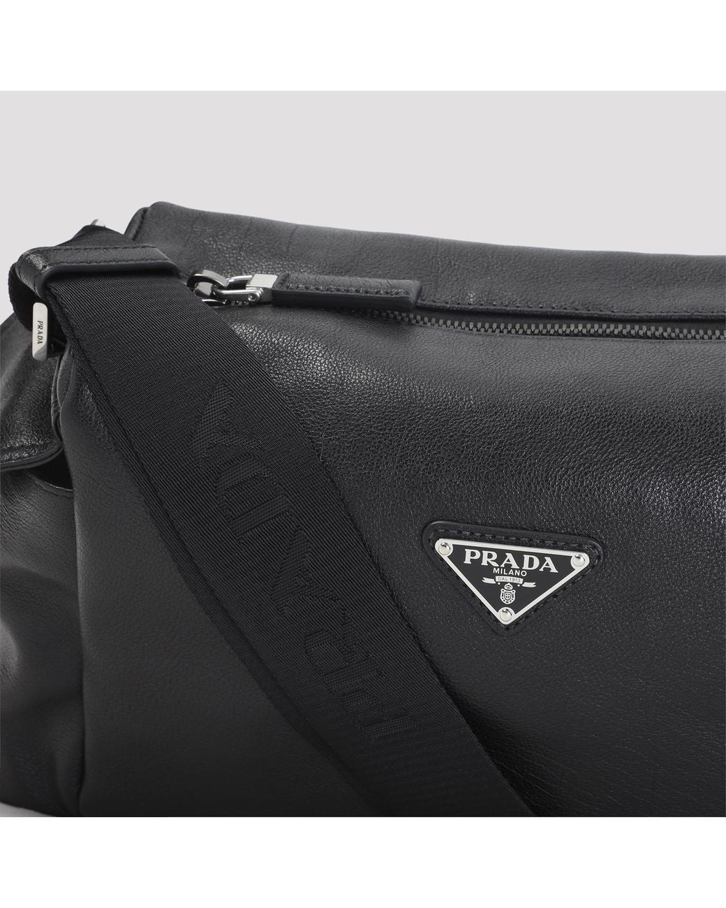 Prada Black Leather Bandoliera Bag