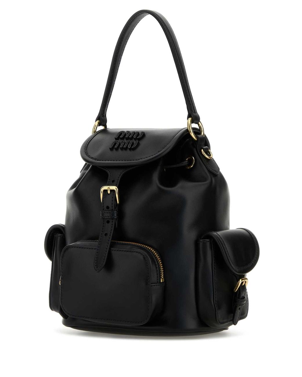 Miu Miu Black Leather Backpack