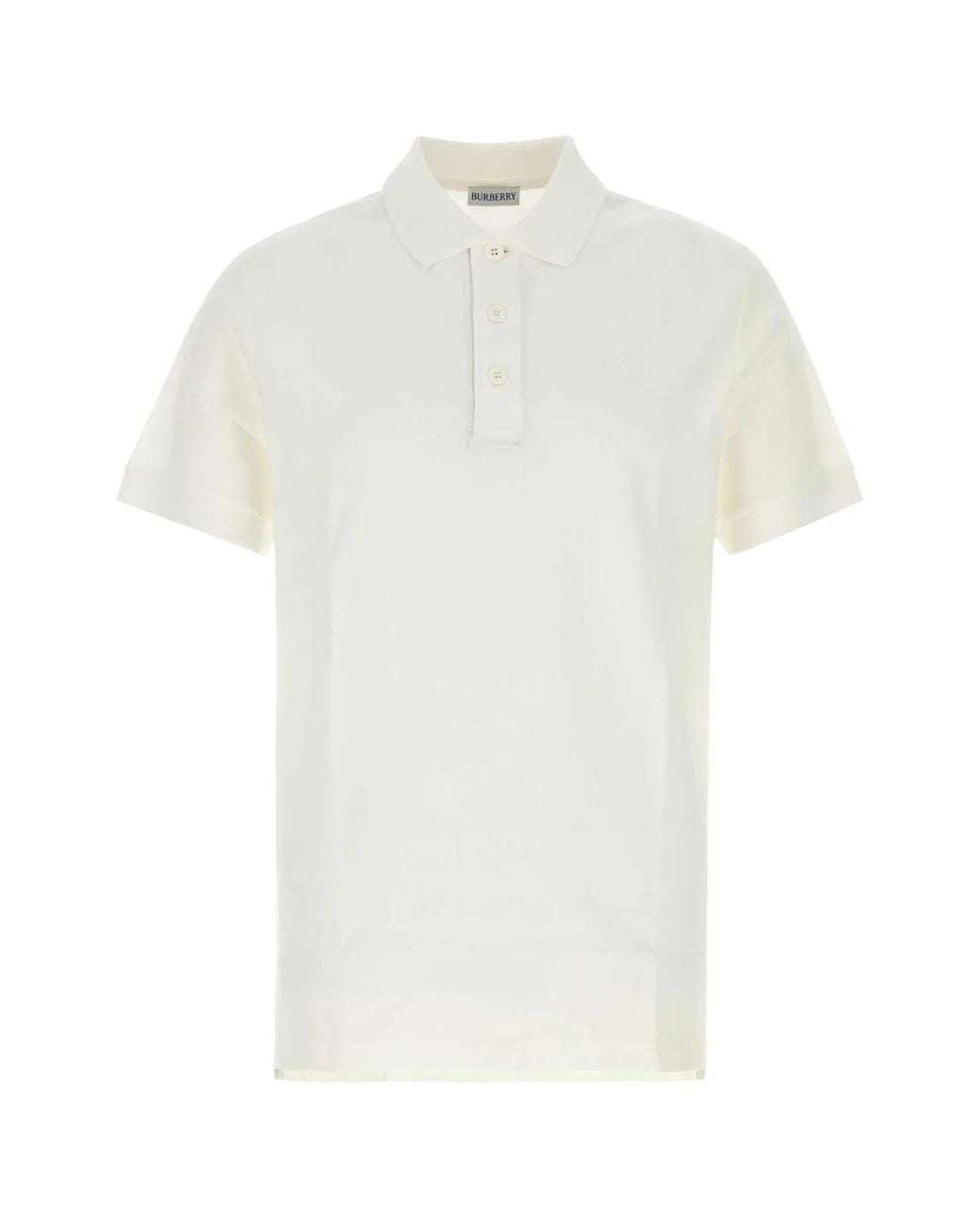 Burberry White Solo Polo for men
