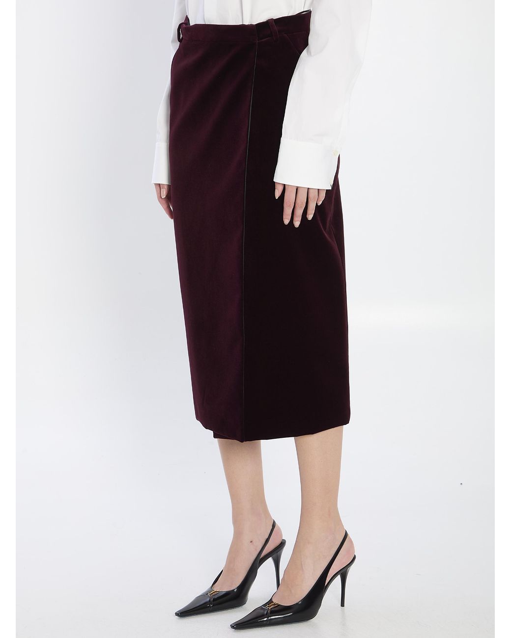Saint Laurent Black Wrap Skirt