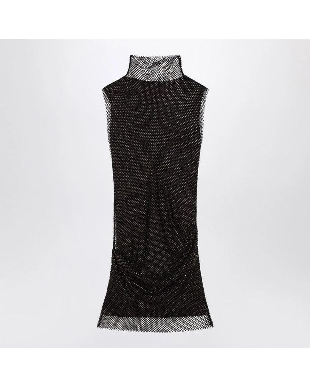 Max Mara Black Mesh Mini Dress By Viscose