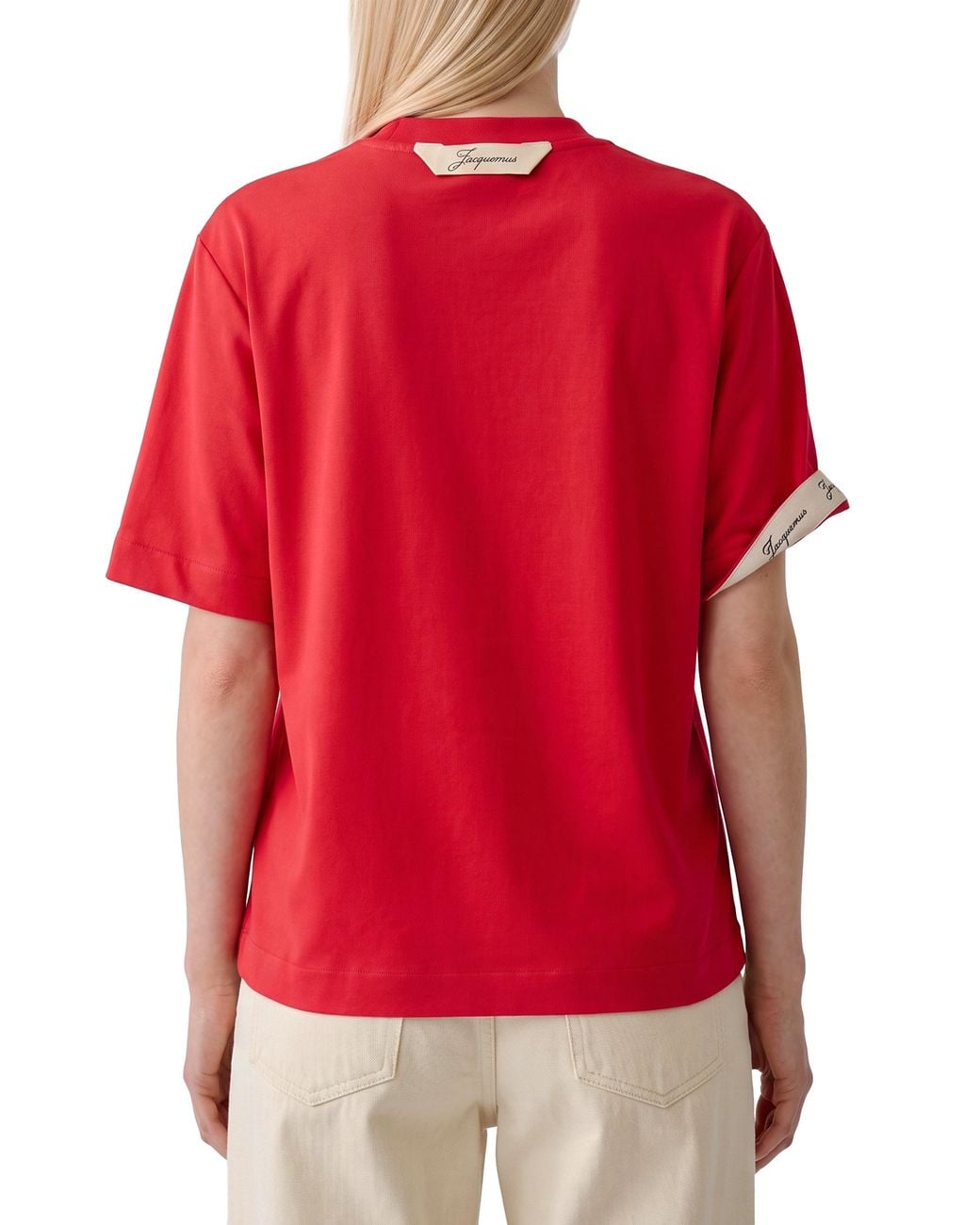 Jacquemus Red Short Sleeve Rond Carré T-Shirt
