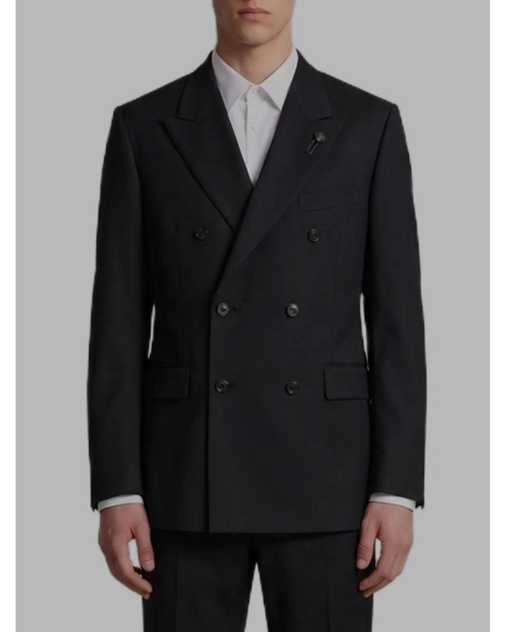 Lardini Black Feeling Double-Breasted Dress for men