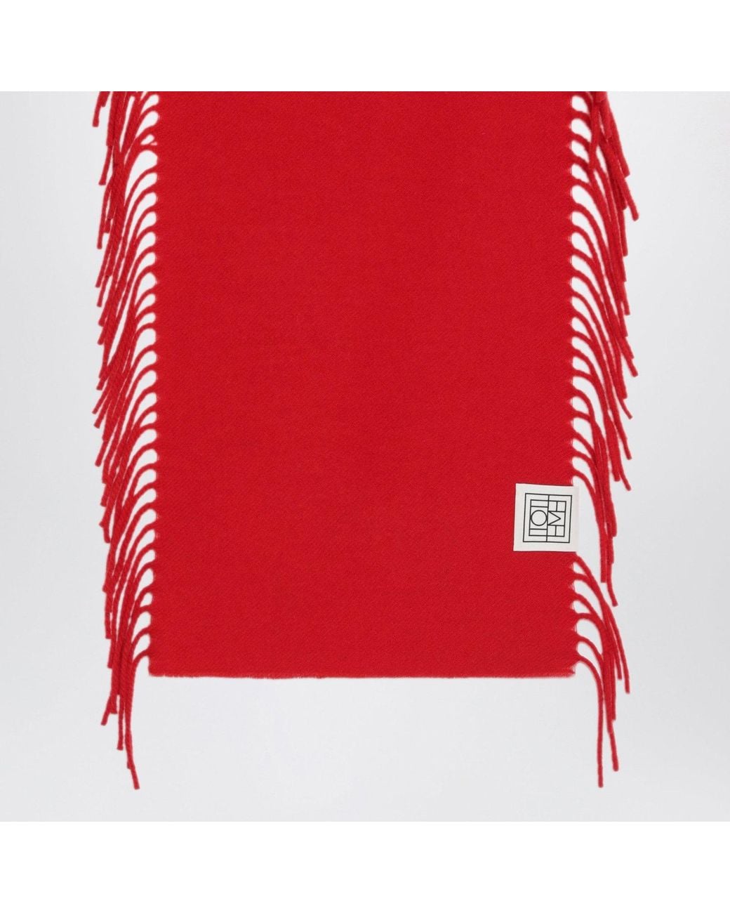 Totême Red Wool And Cashmere Scarf