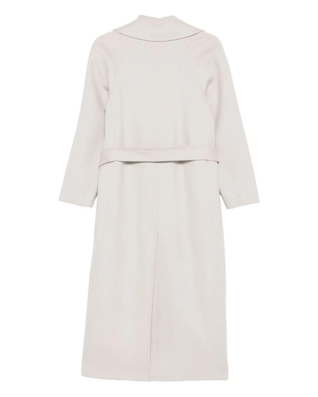 Paltò White Paltó Wool Belted Coat
