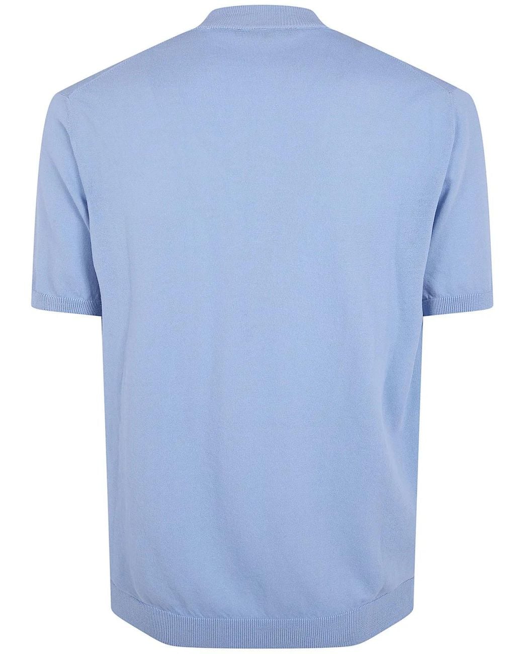 Nuur Blue Short Sleeved Turtle Neck T-Shirt for men