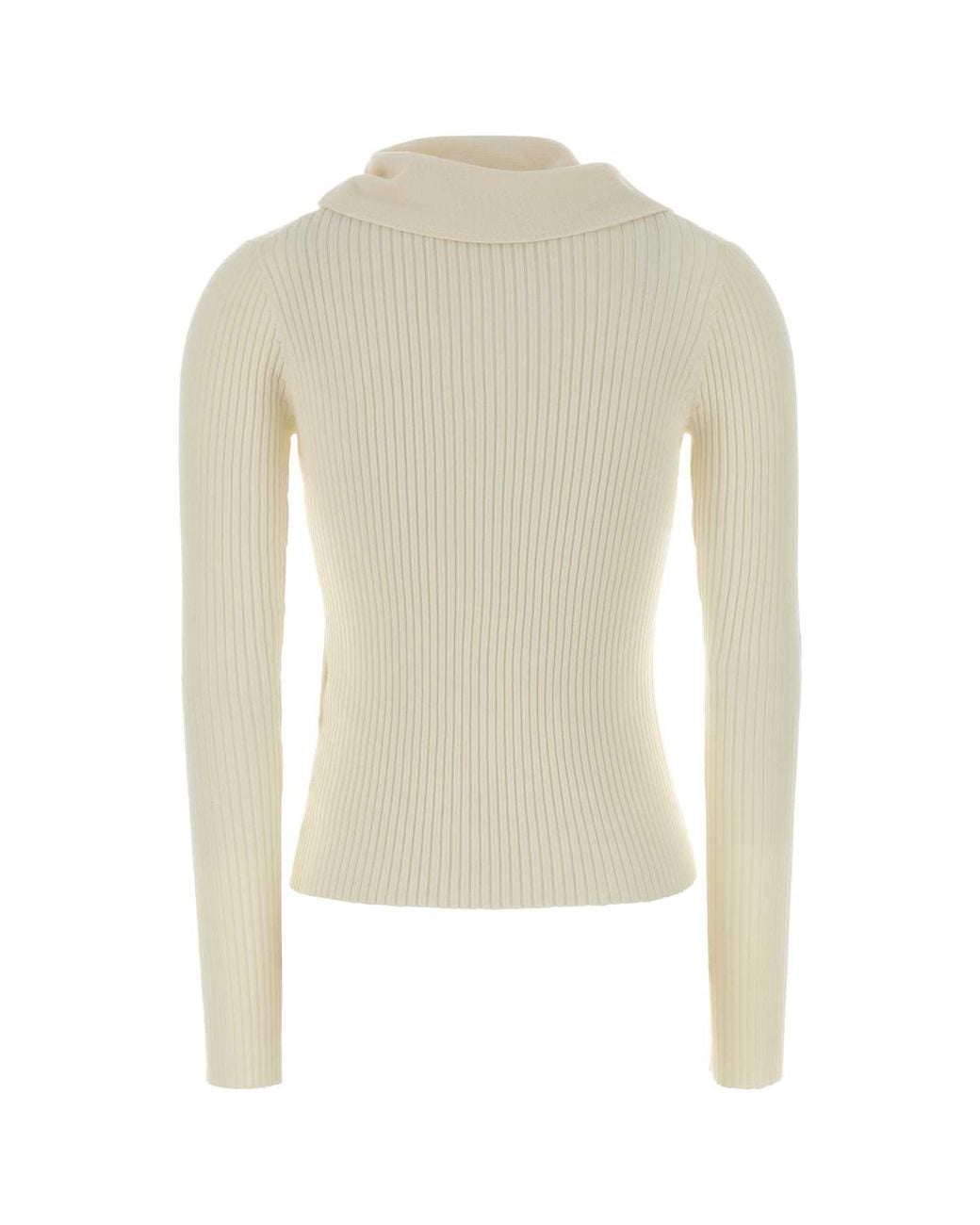 Zimmermann White Ivory Wool Valiant Sweater