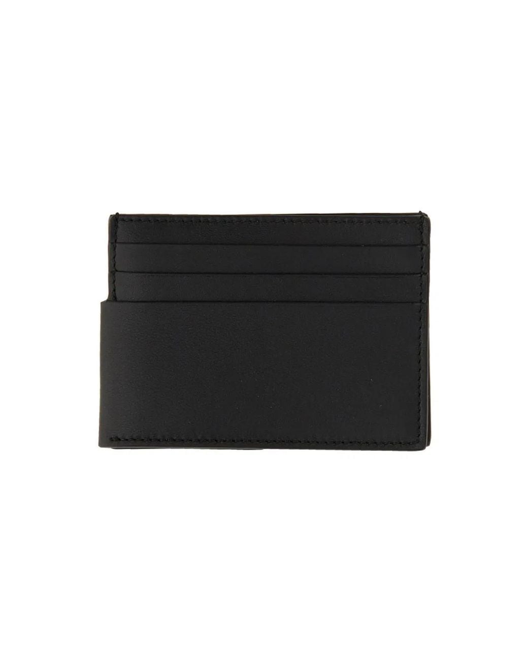 McQueen Black Card Holder With Logo for men