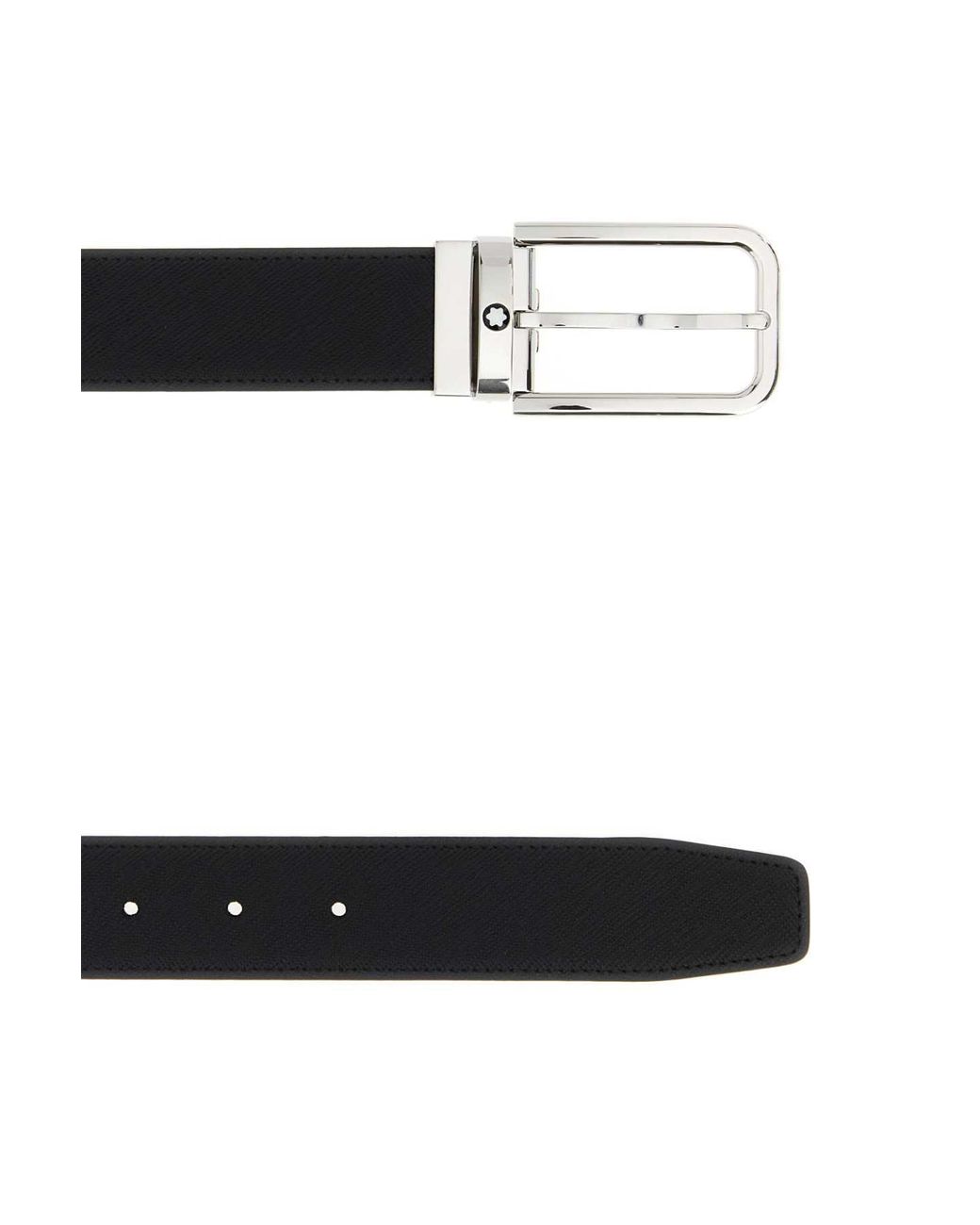 Montblanc White Reversible Leather Belt for men