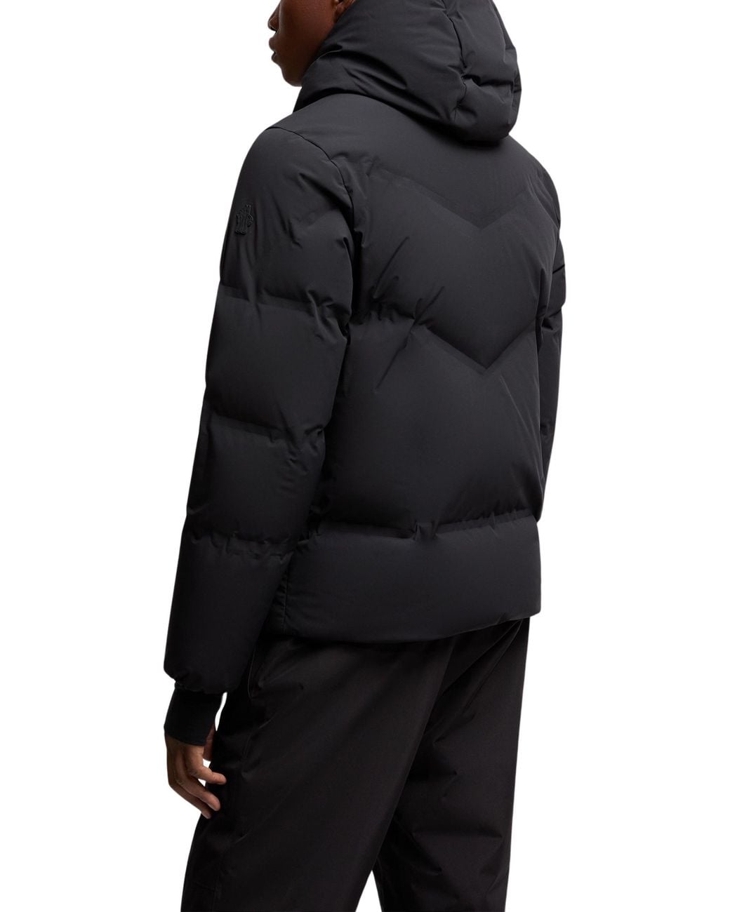 Moncler Black Angren Hooded Insulated Ski Jacket for men