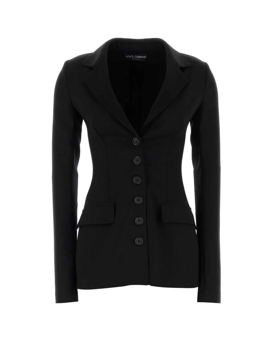 Dolce & Gabbana Black Dolce & Gabbana Stretch Wool Blazer
