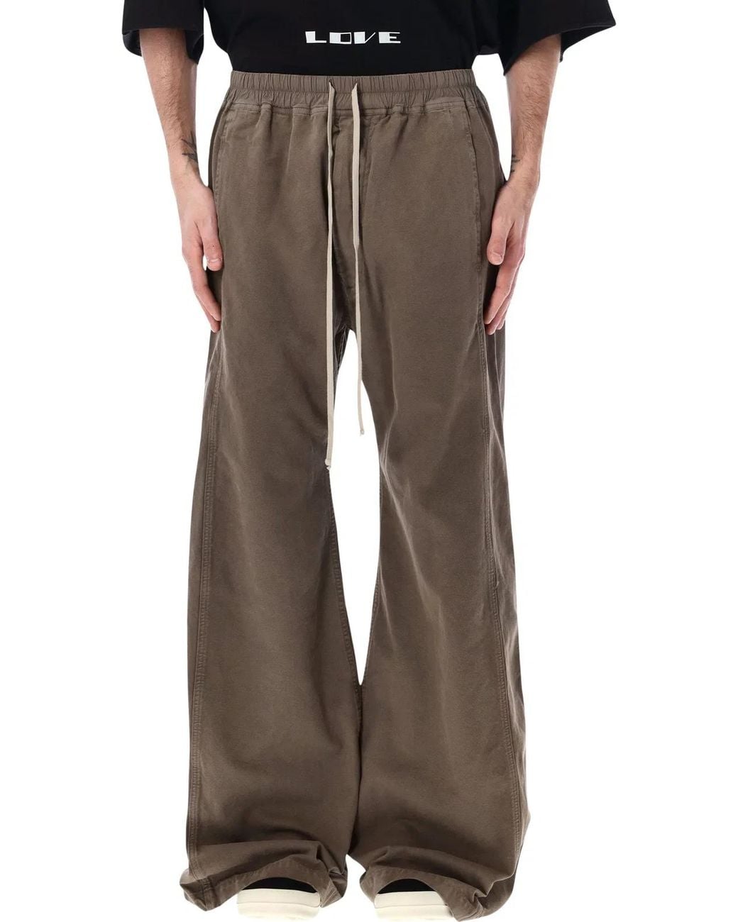 Rick Owens Brown Drkshdw Wide Pusher Pants for men