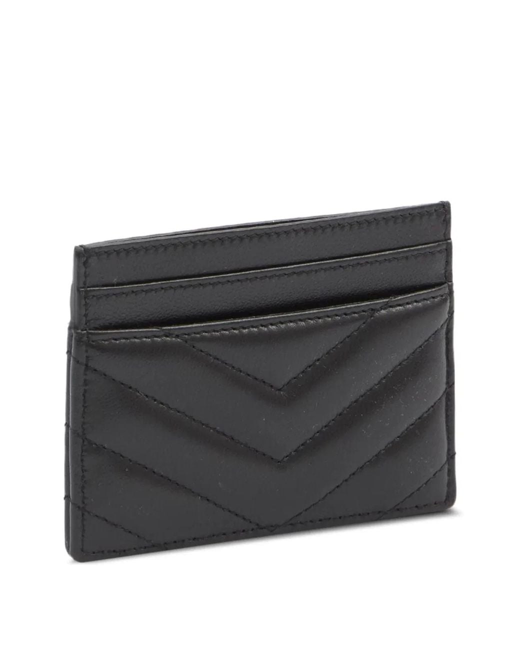Saint Laurent Black Cassandre Leather Wallet