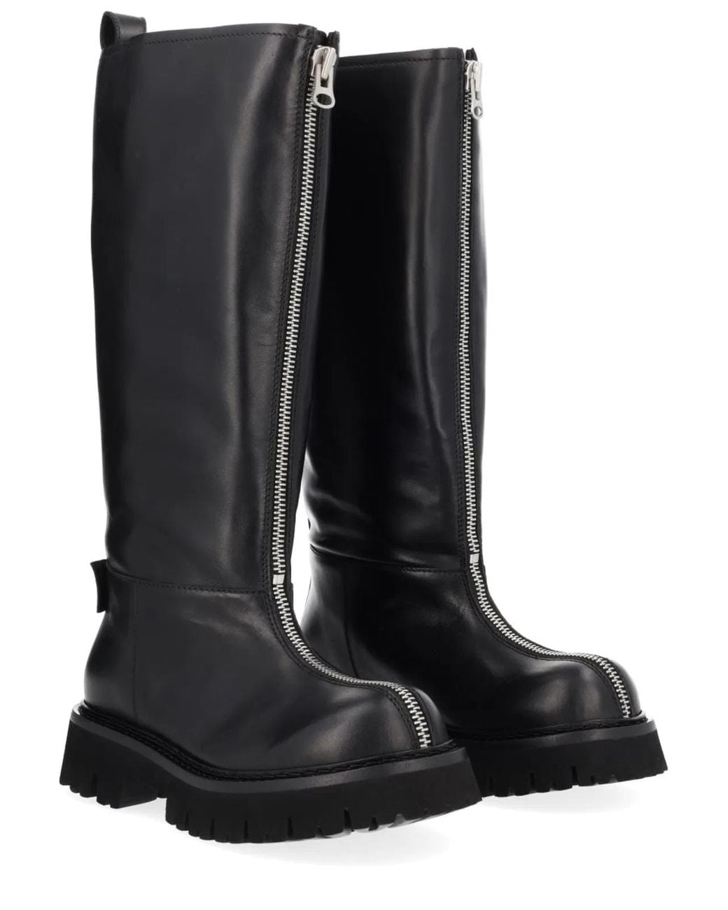 Moschino Couture Black Boot Zipper
