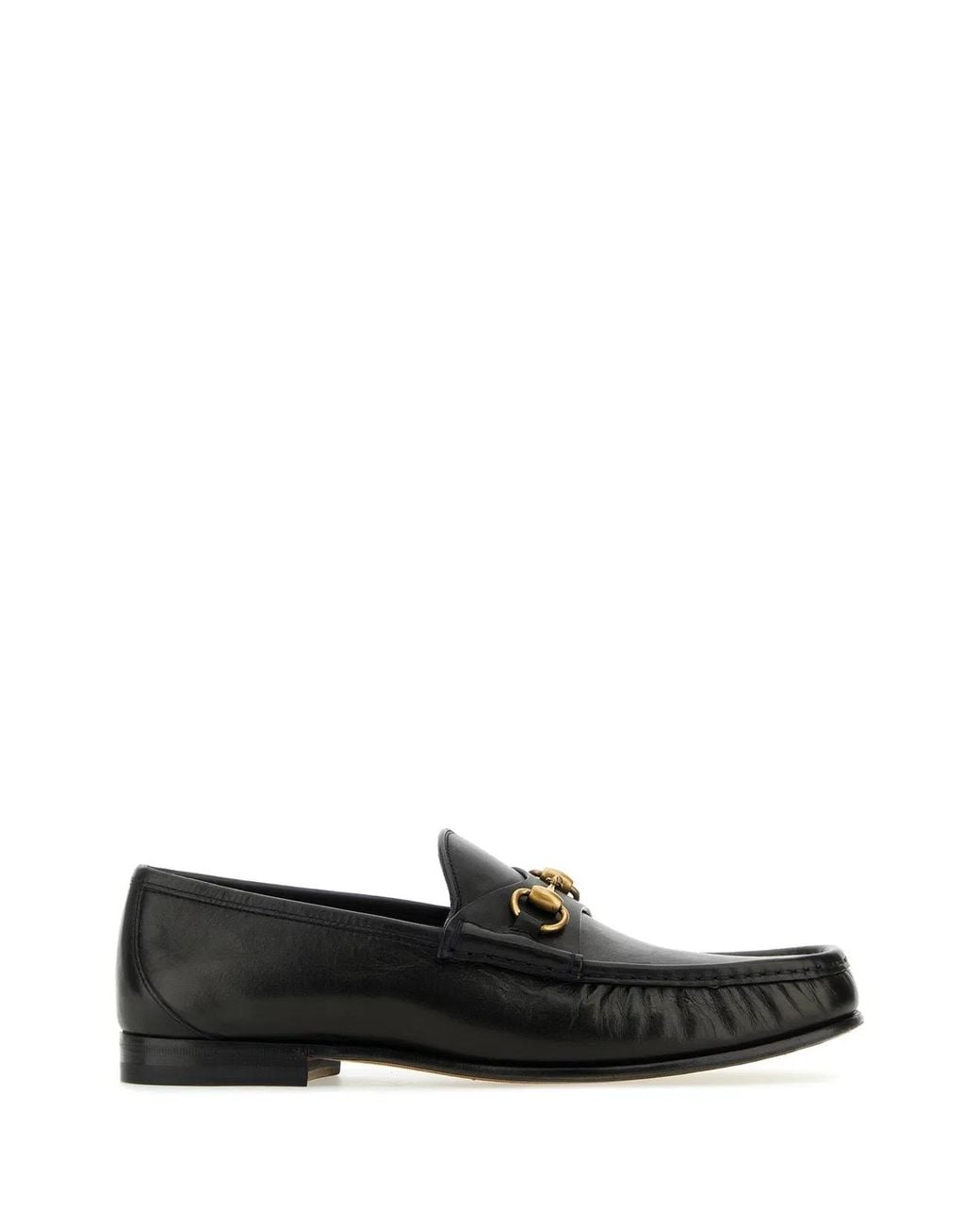 Gucci Black Leather Loafers for men