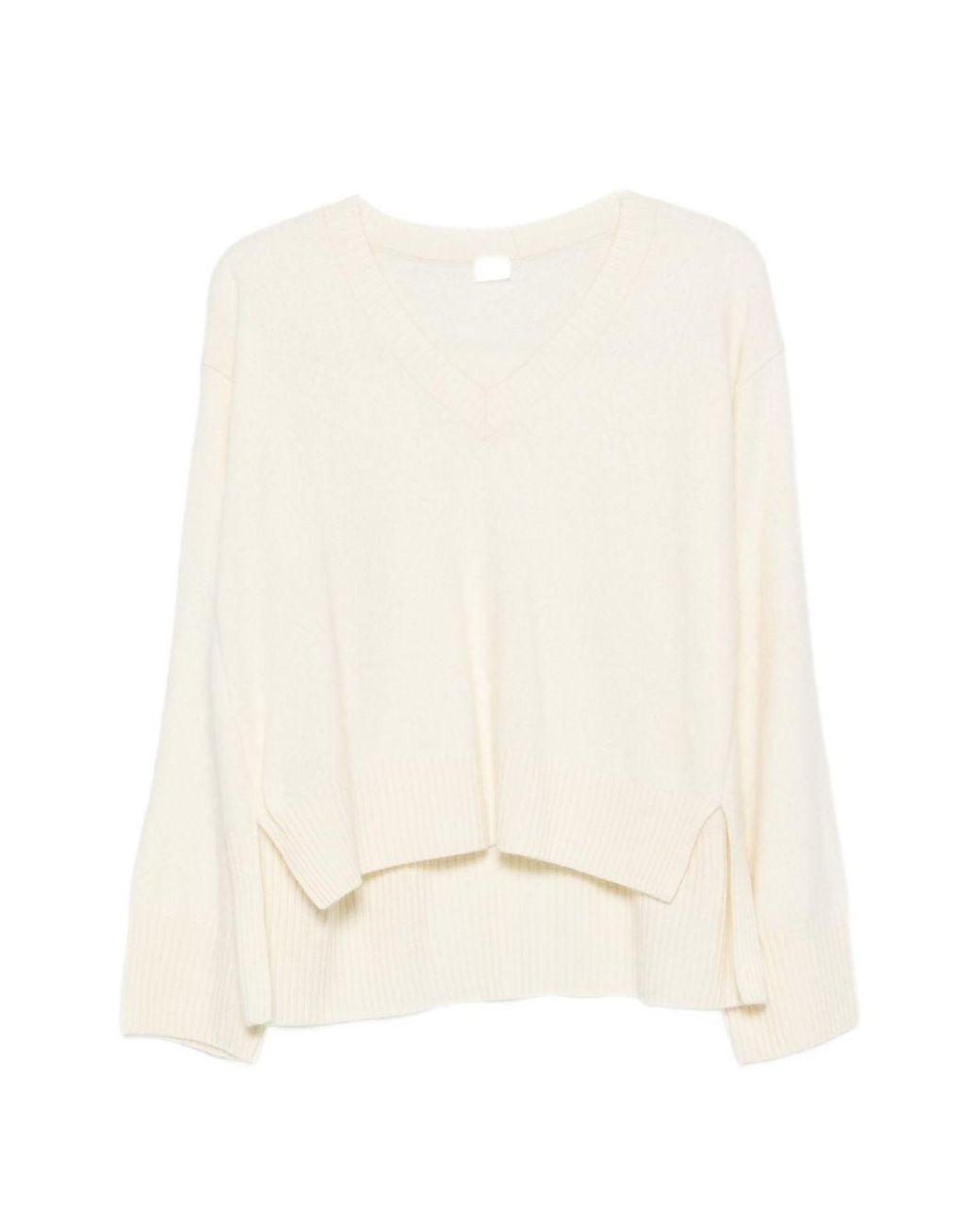 C.t. Plage Natural Wool V-Necked Jumper
