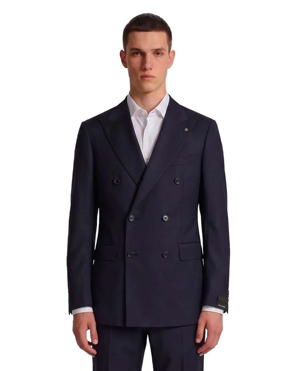 Tagliatore Blue Virgin Wool Double-Breasted Vesuvio Suit for men