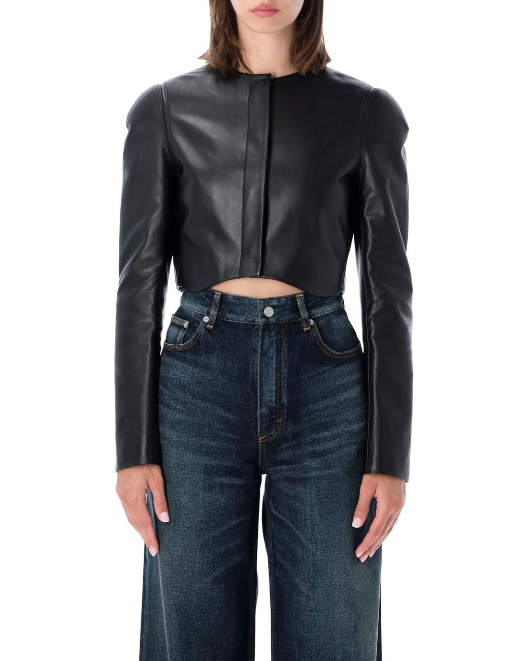 Alaïa Black Alaia Lamb Leather Jacket