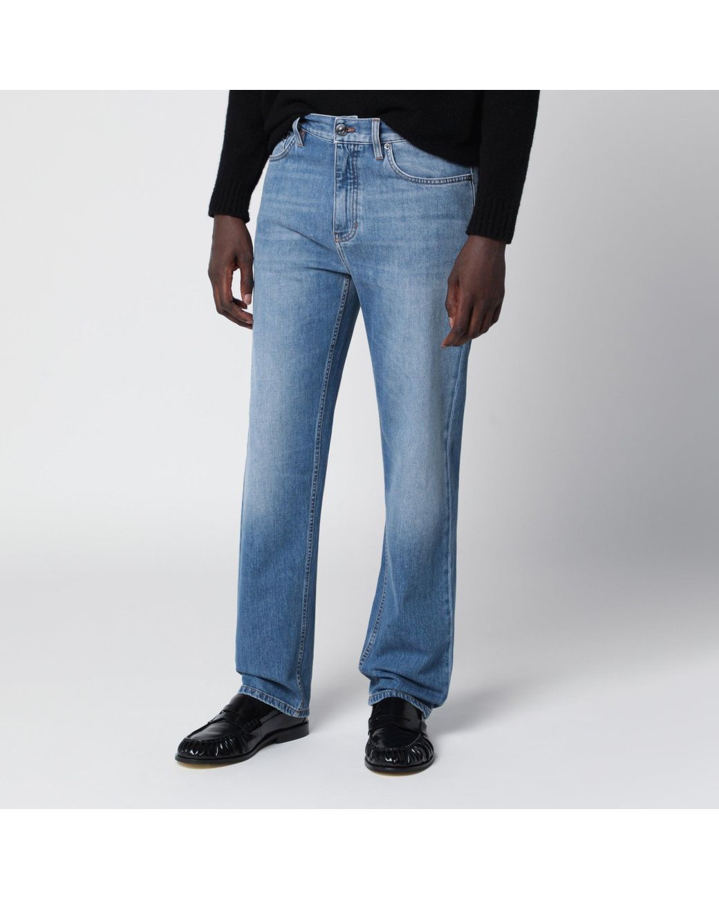 Zegna Blue Light Faded Roccia Jeans for men