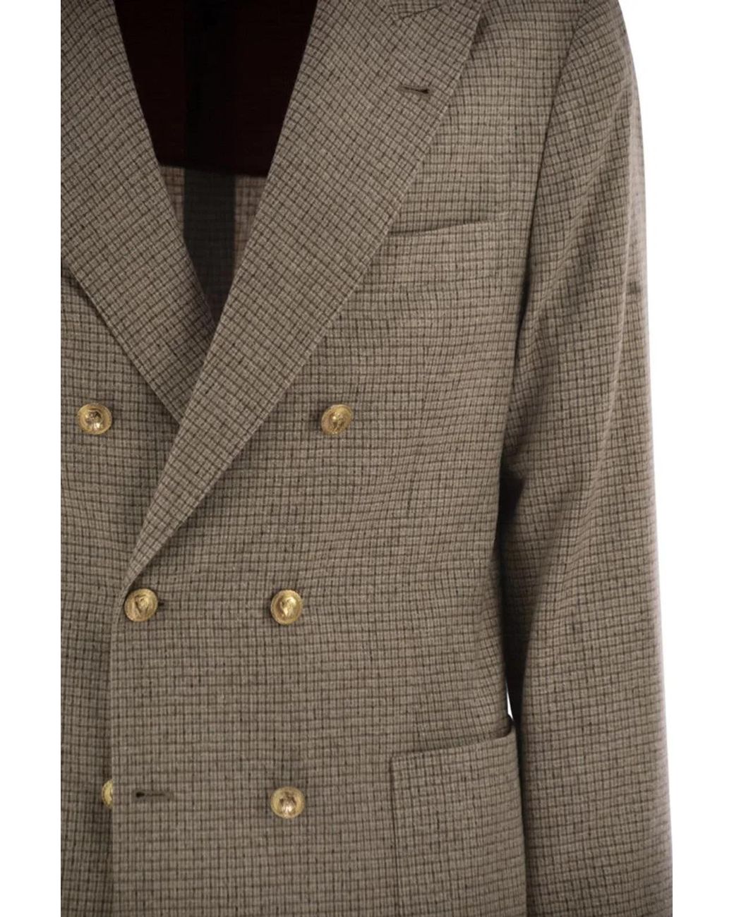 Brunello Cucinelli Brown One-And-A-Half Breasted Deconstructed Jacket for men