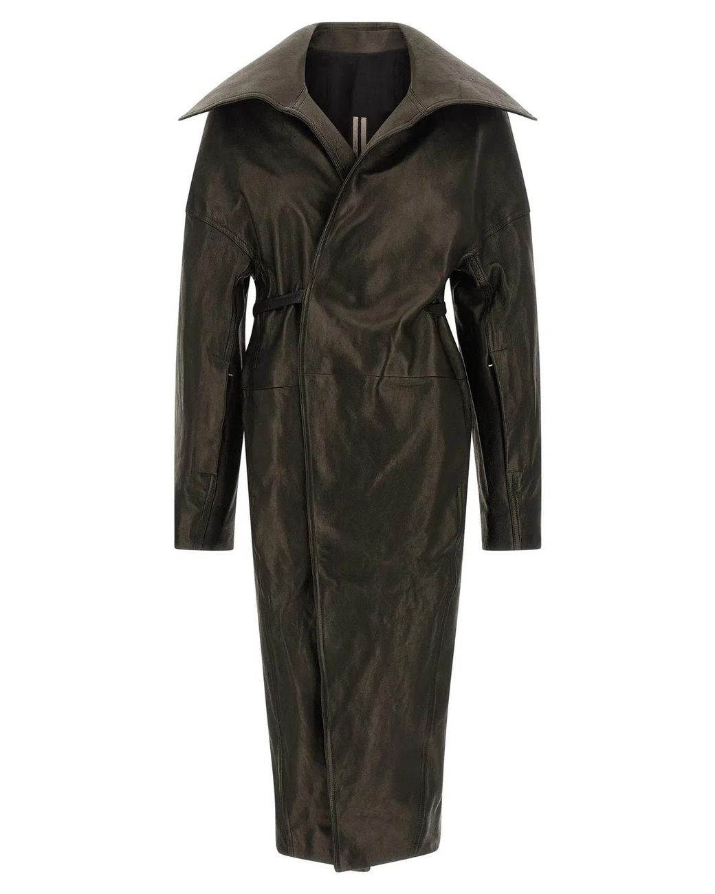 Rick Owens Black 'Dracucollar Belted' Coat