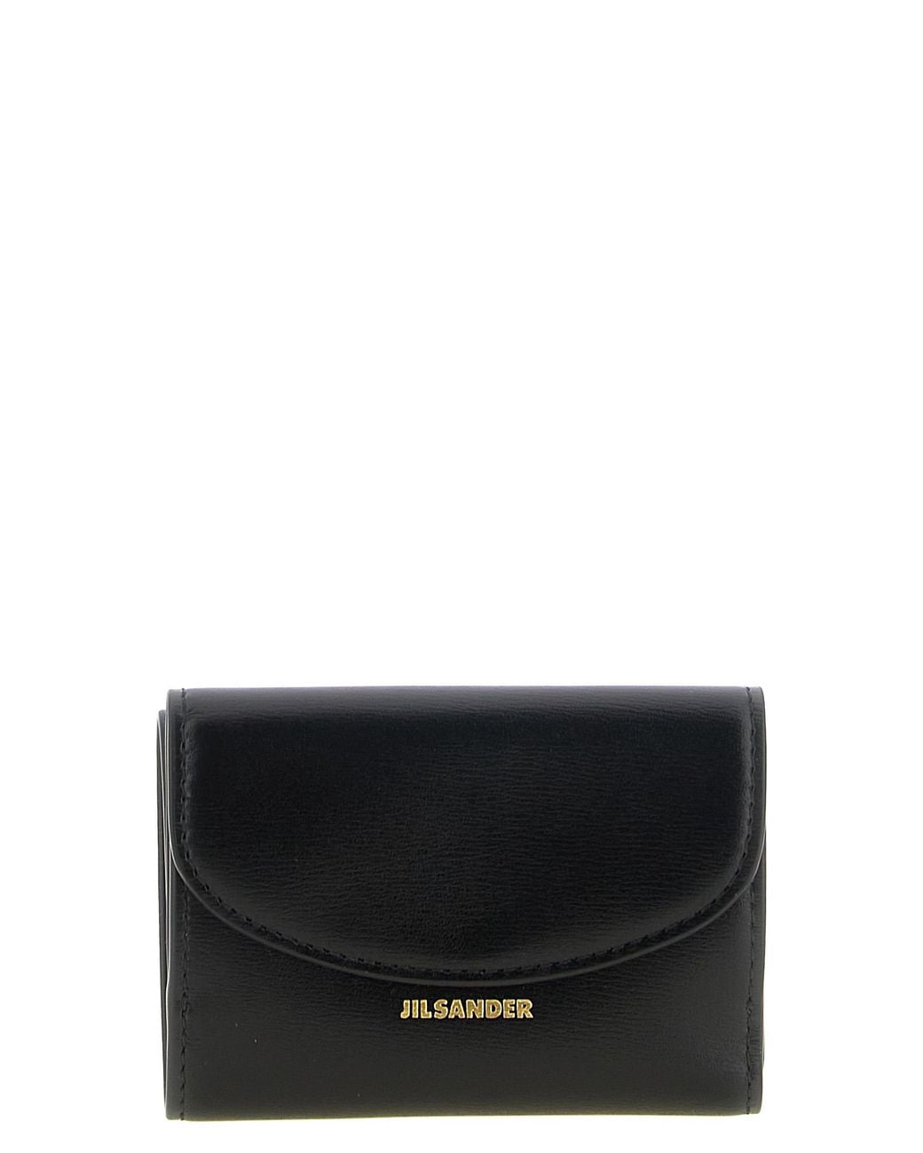 Jil Sander Black 'Cannolo' Mini Wallet