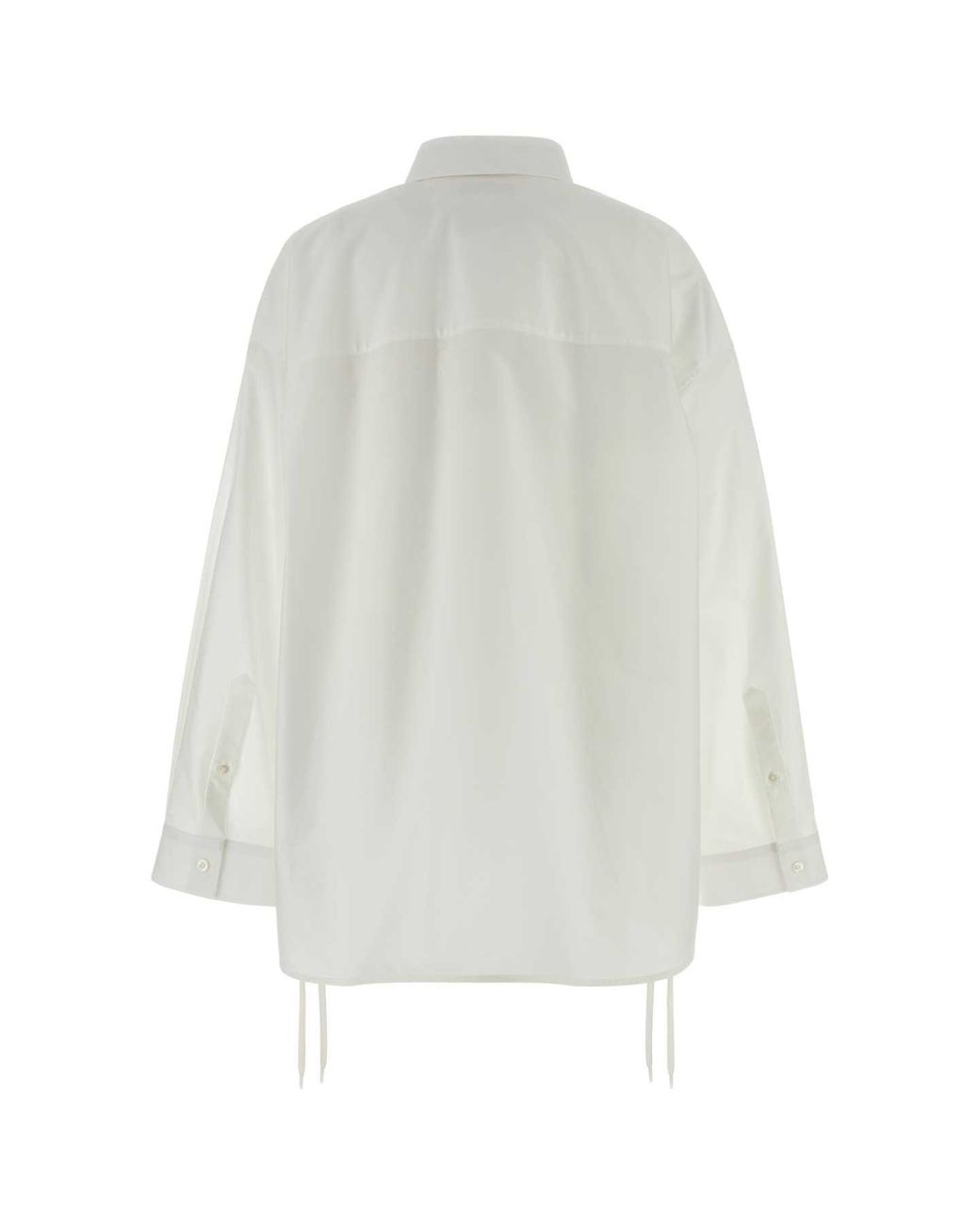 Balenciaga White Poplin Oversize Shirt