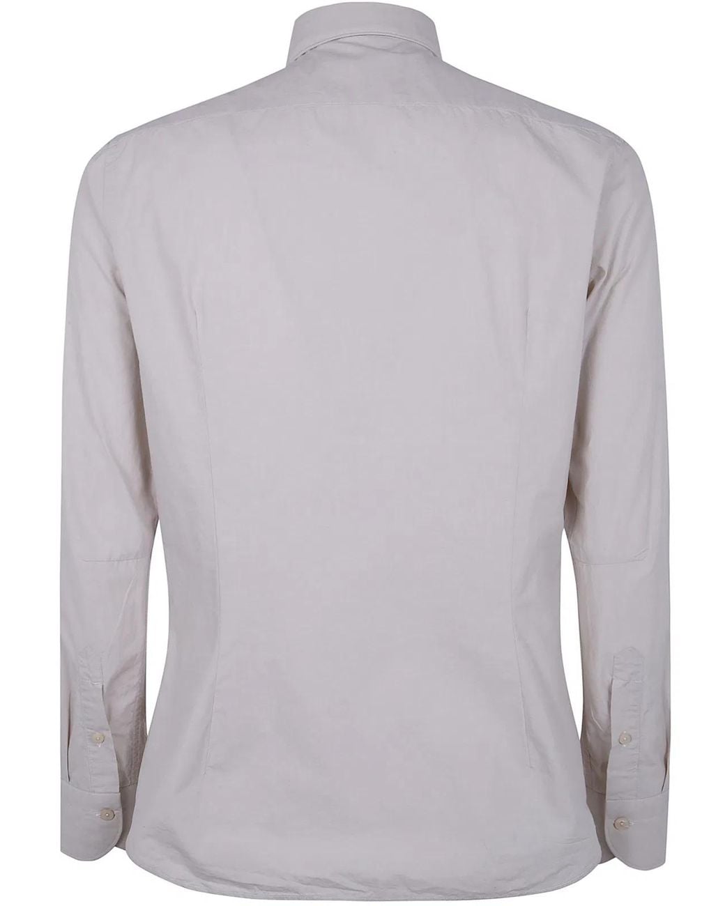 Tintoria Mattei 954 Gray Slim Poplin Shirt for men