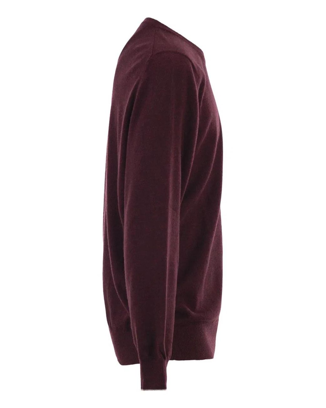 Brunello Cucinelli Purple Pure Cashmere Crew-Neck Sweater for men