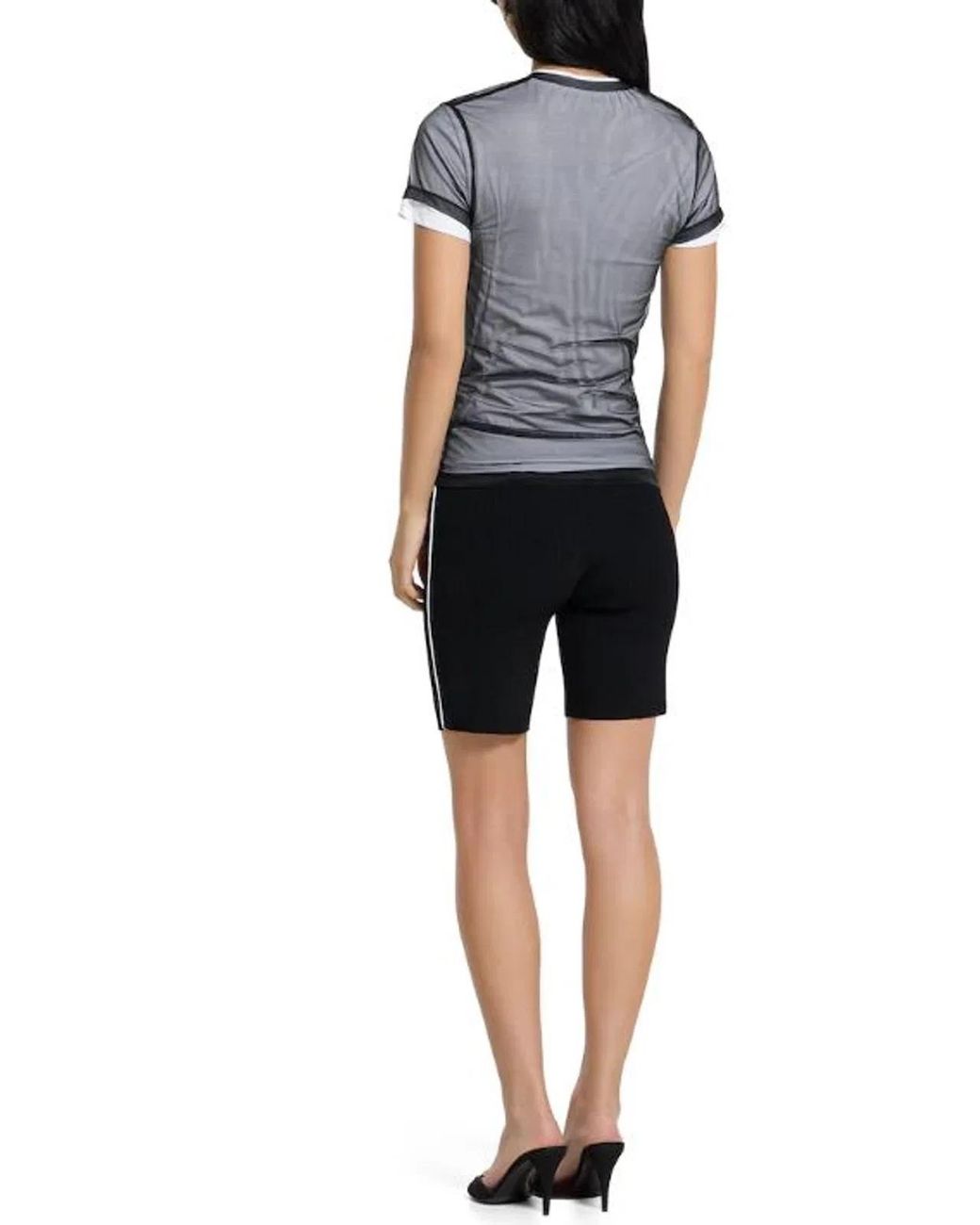 Gucci Gray Double Layered Jersey T-Shirt With Print