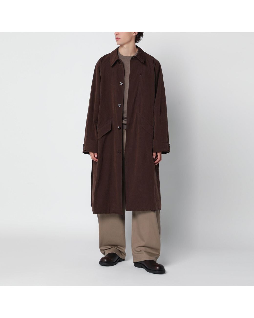 YMC Brown Long Coat for men