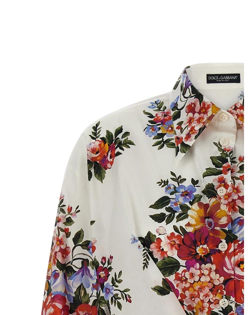 Dolce & Gabbana White Dolce & Gabbana 'Mazzo Di Fiori' Shirt
