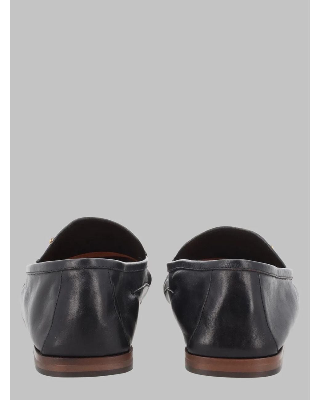 Versace Gray Leather Loafers for men