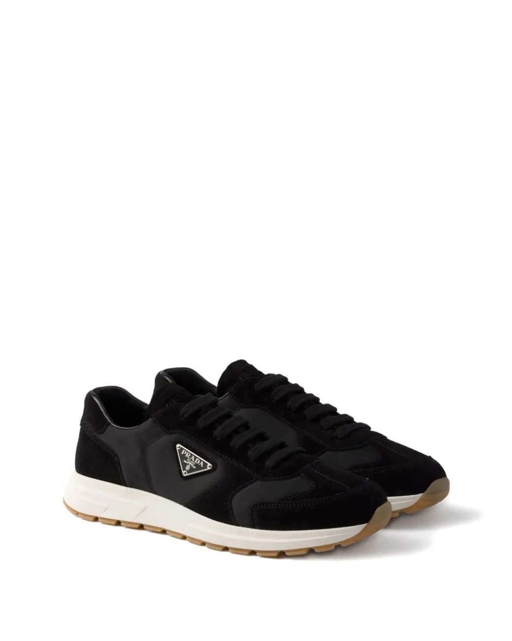 Prada Black Re-Nylon And Suede Prax 2.0 Sneakers for men