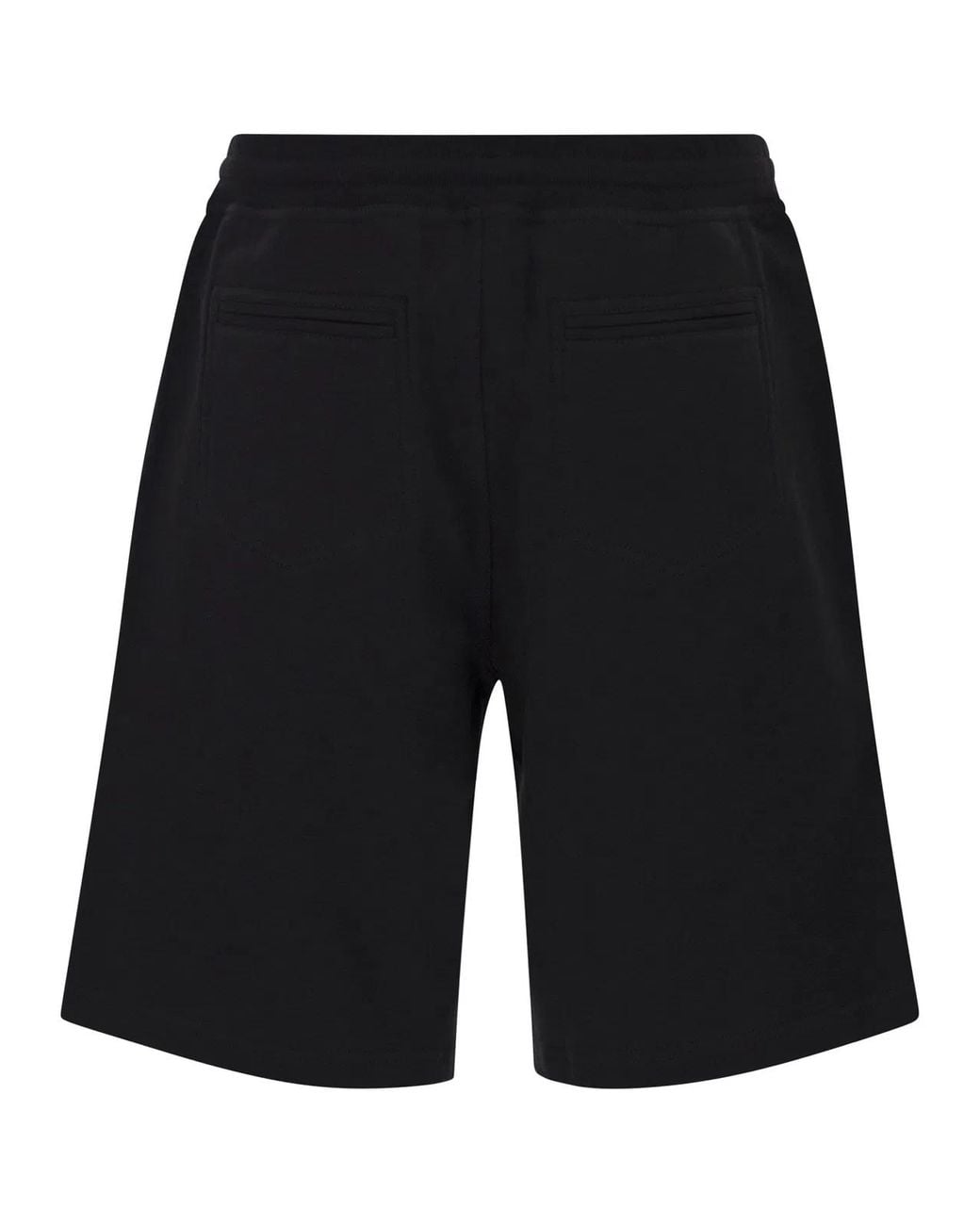 Brunello Cucinelli Black Techno Cotton Fleece Bermuda Shorts for men