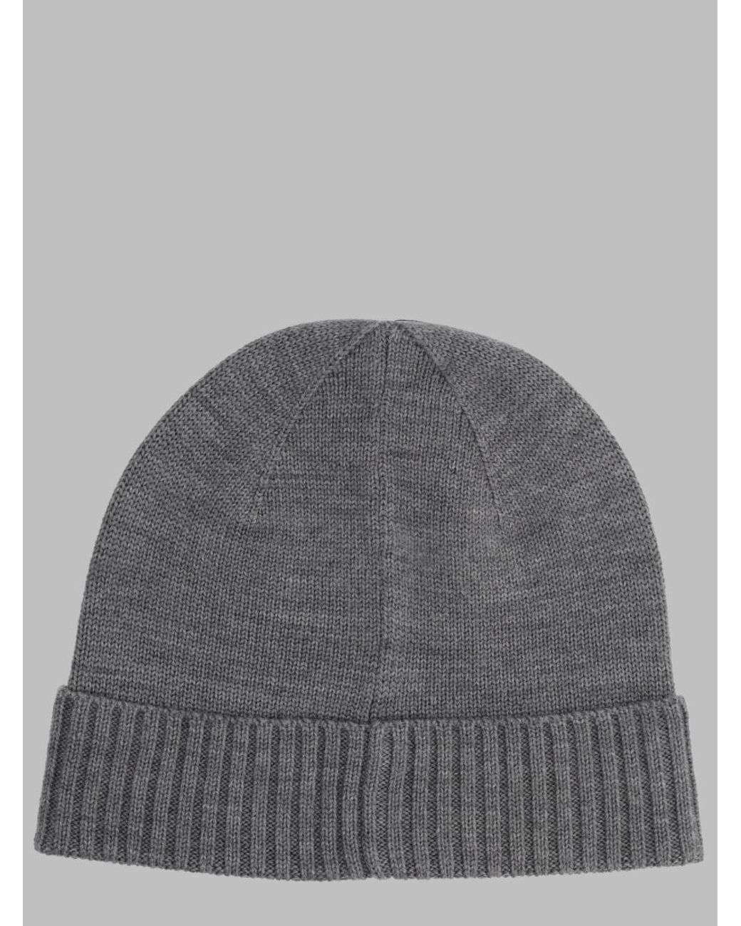 Polo Ralph Lauren Gray Knit Polo Beanie for men