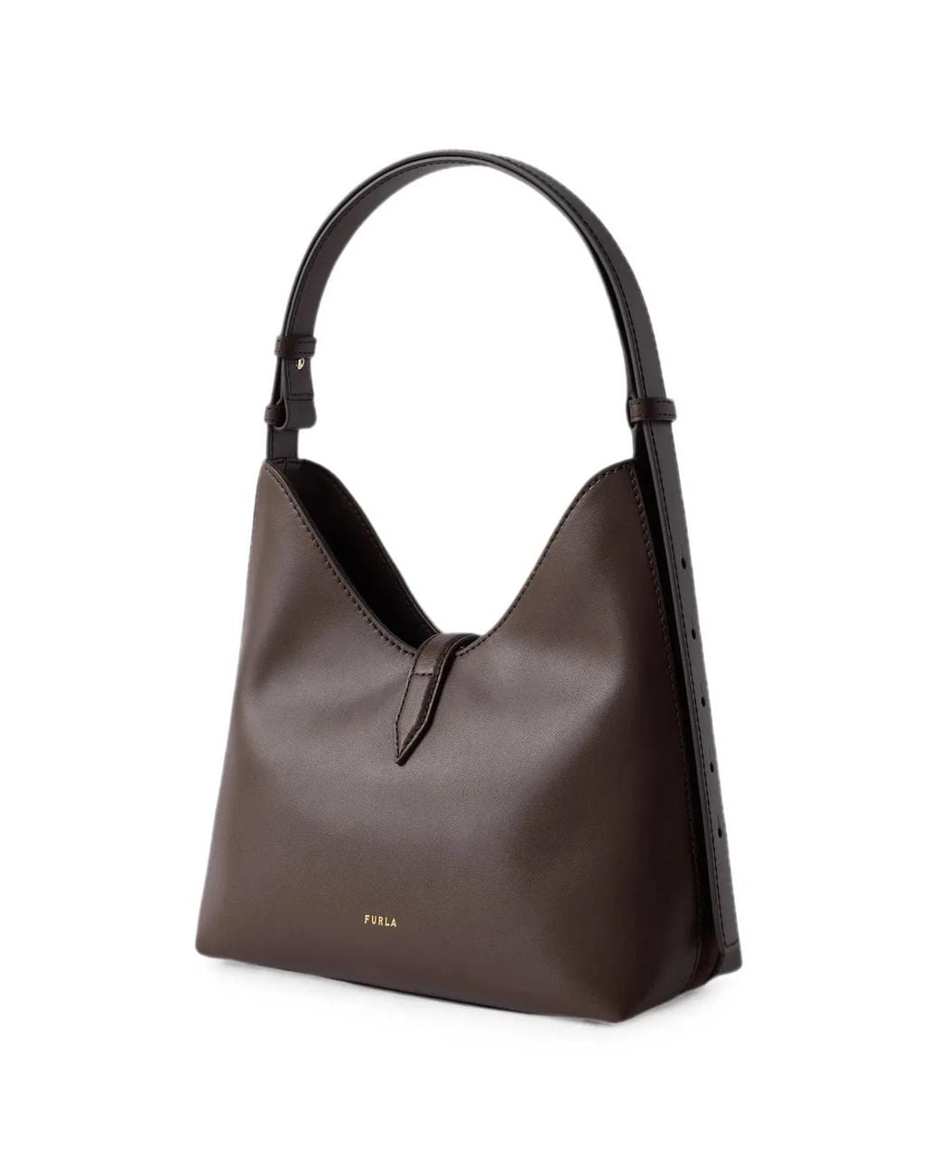 Furla Black Goccia S Hobo – Leather Shoulder Bag