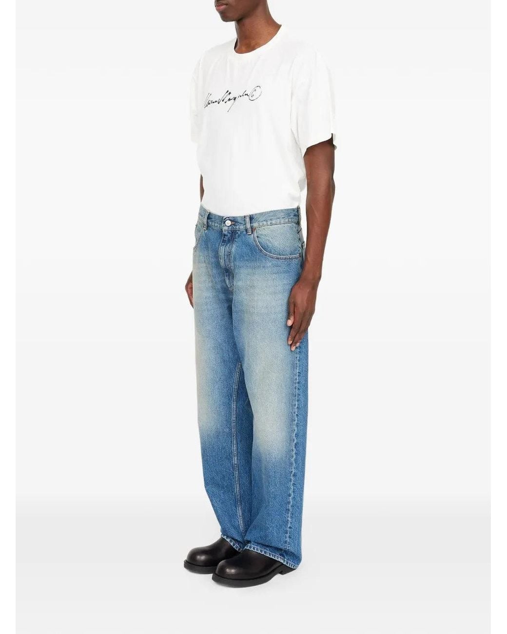 MM6 by Maison Margiela Blue Straight-Leg Jeans for men