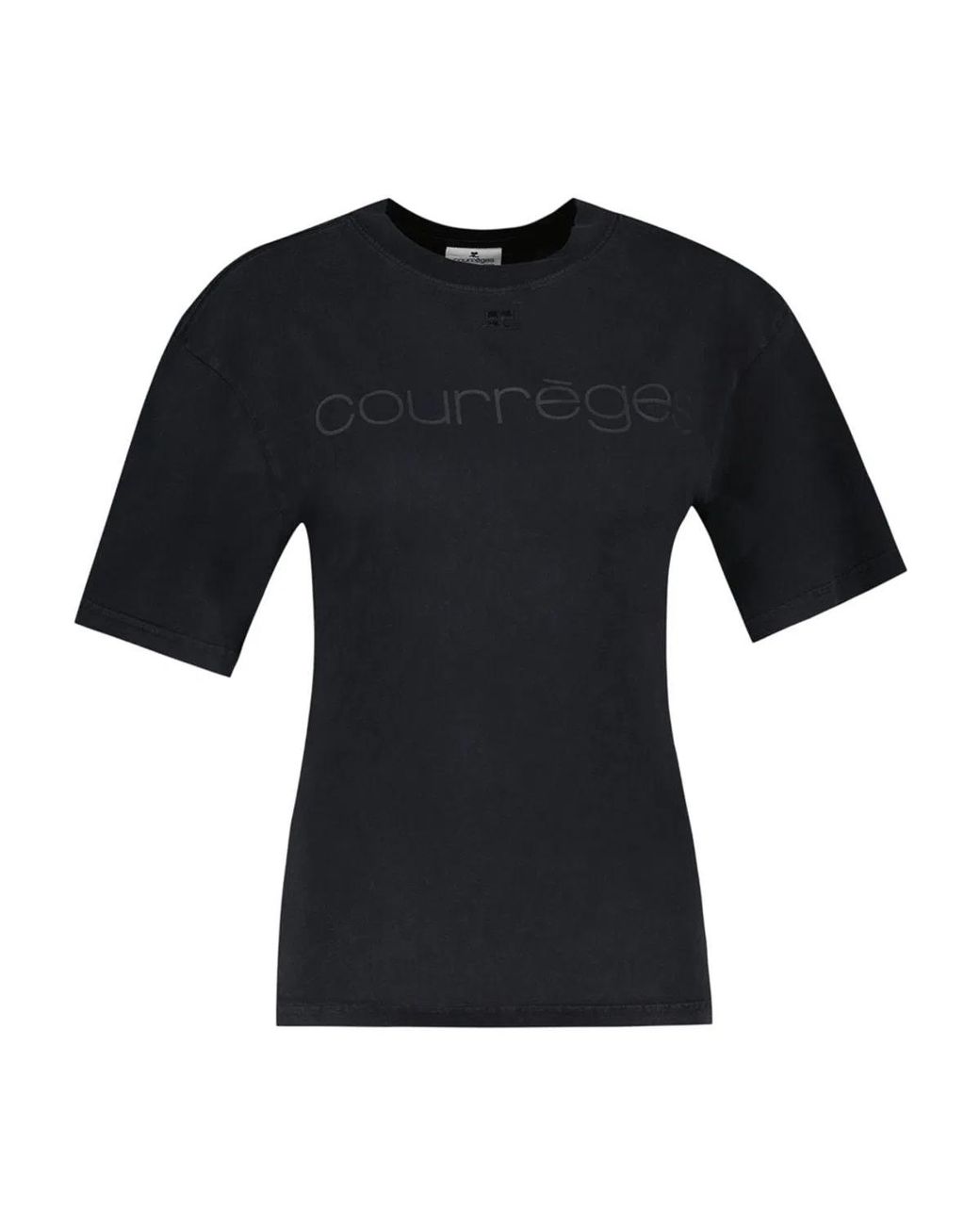 Courreges Black Courregès Logo T-Shirt