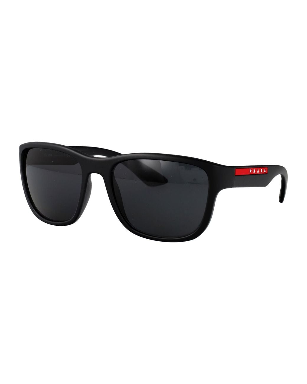 Prada Linea Rossa Black Rubber Nylon Sunglasses for men
