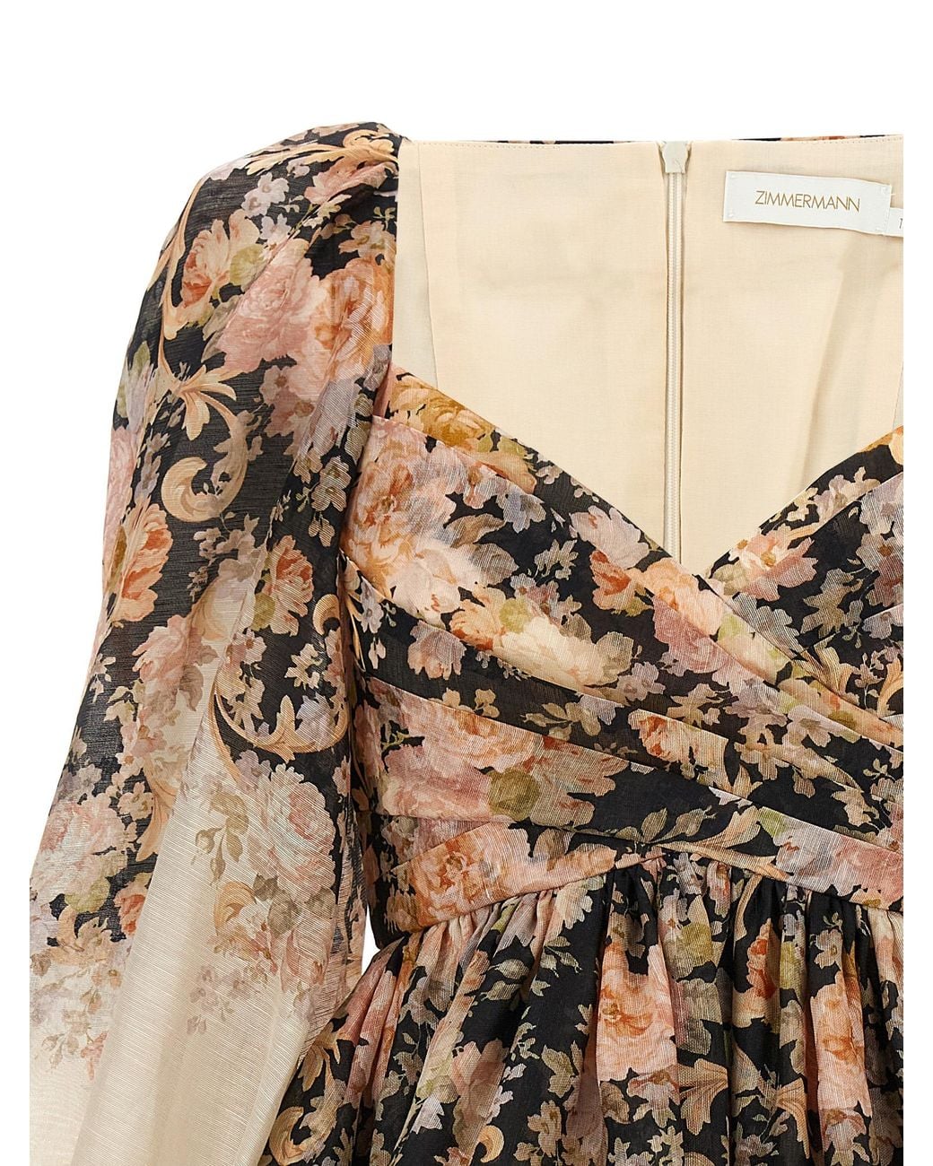 Zimmermann Natural Illustration Mini Dress