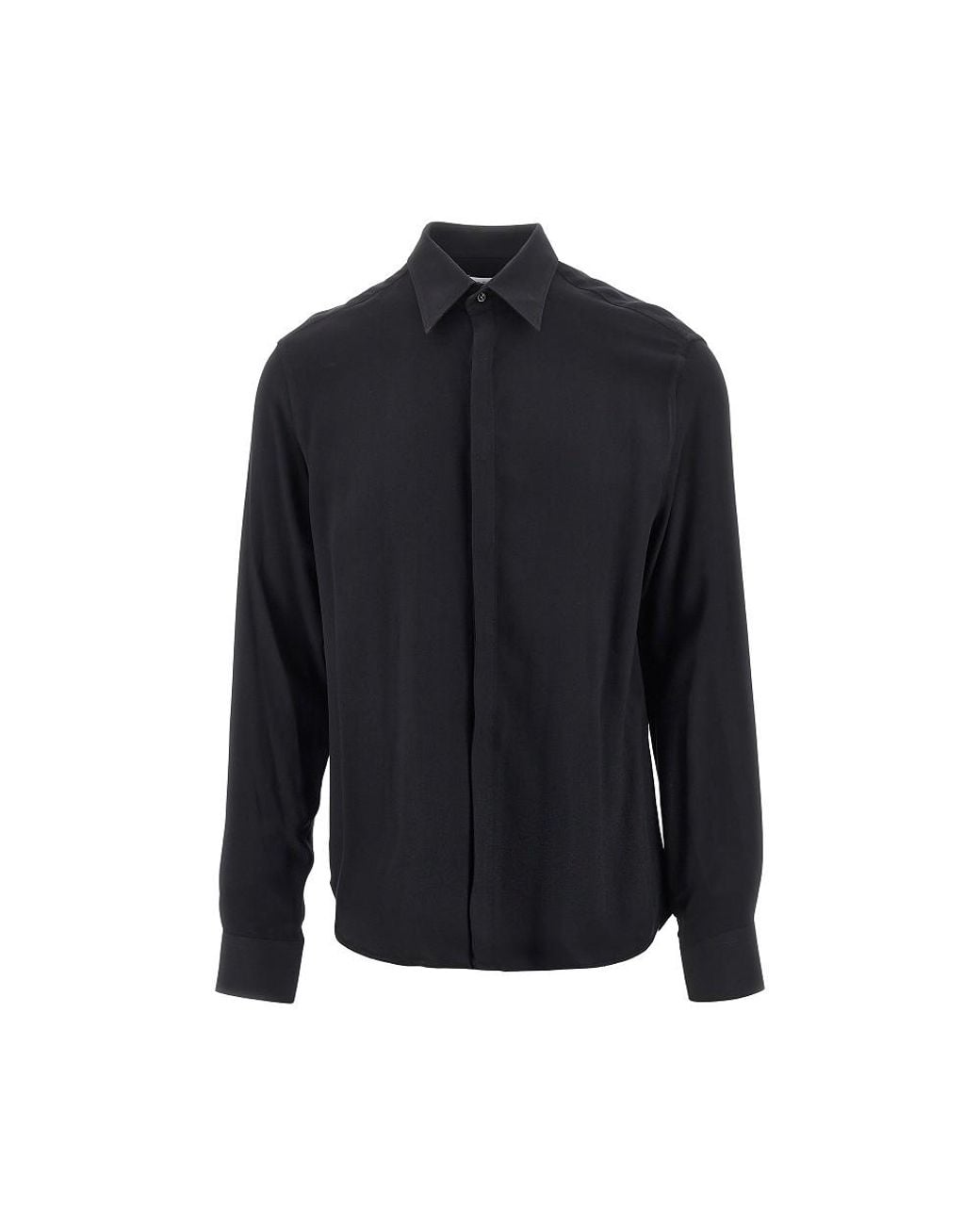 MARSĒM Blue Viscose Twill Shirt for men
