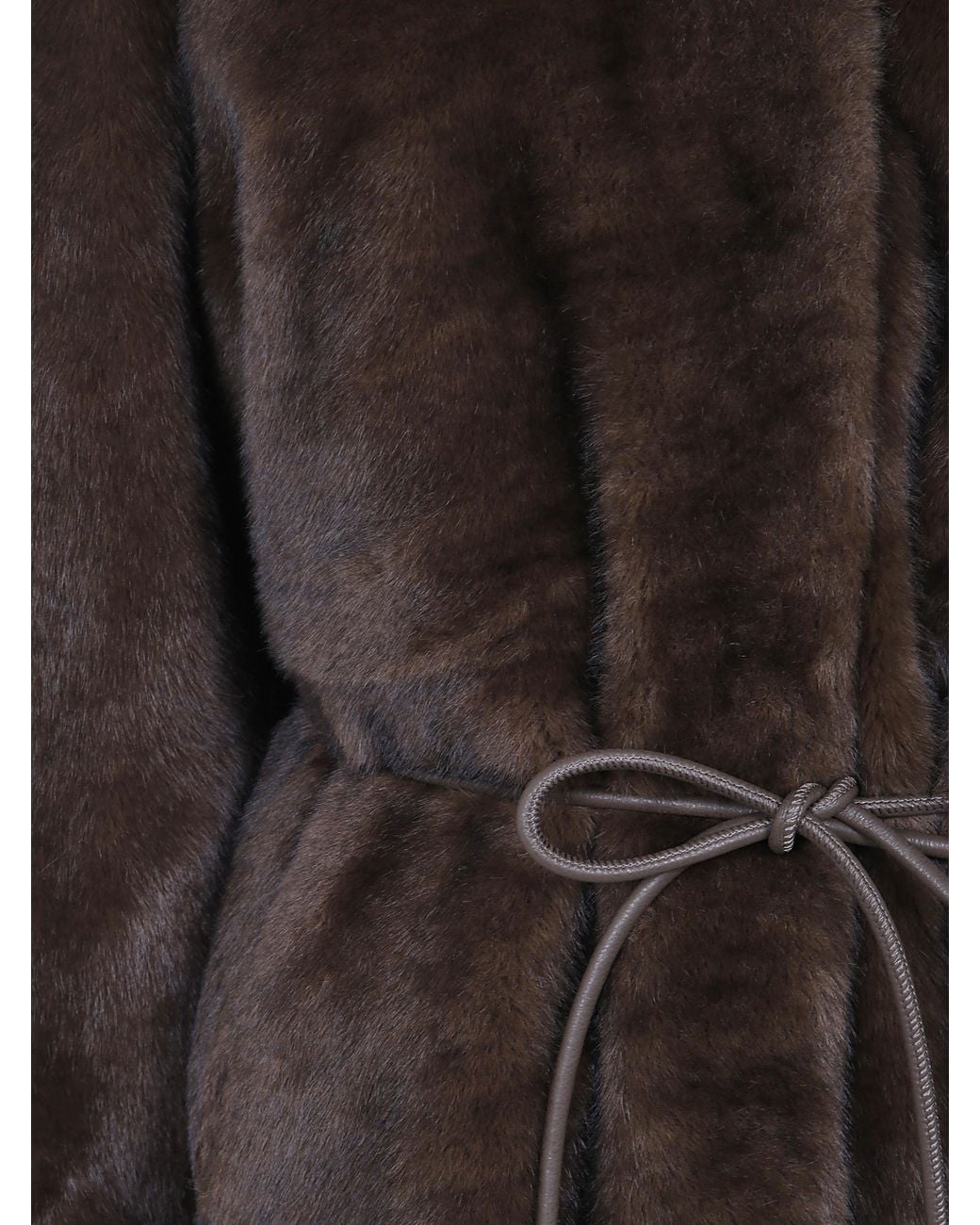 SEVENTY VENEZIA Black Long Reversible Faux Fur Coat