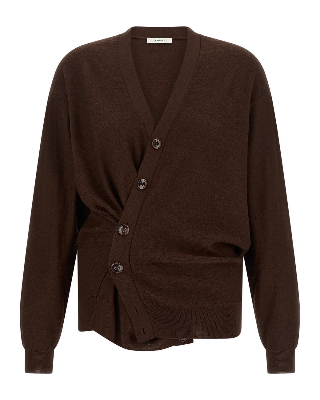 Lemaire Brown 'Relaxed Twisted' Cardigan