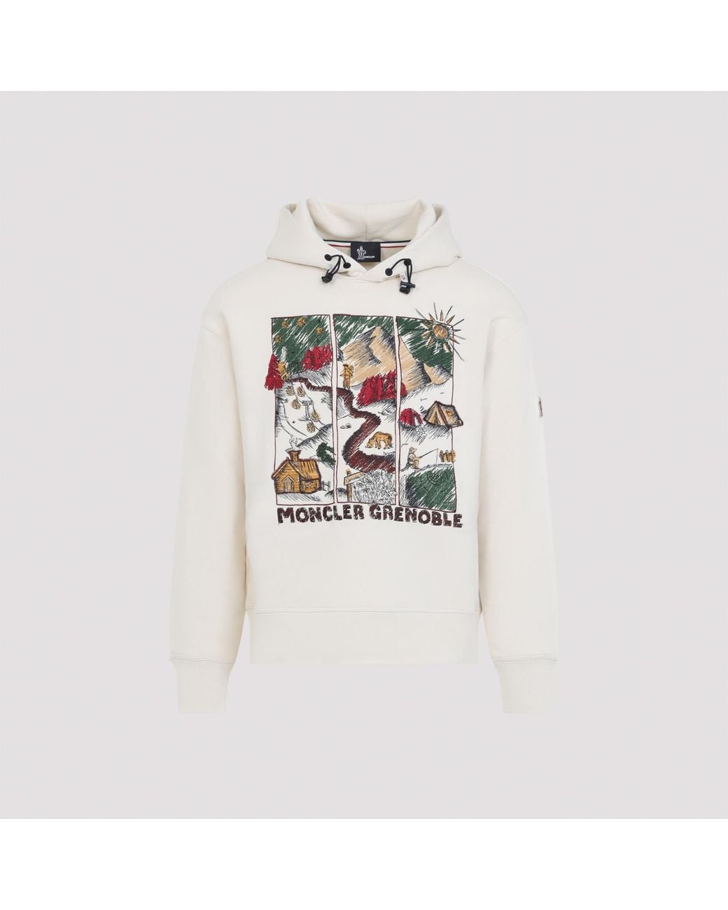 Moncler White Natural Sweater Hoodie for men