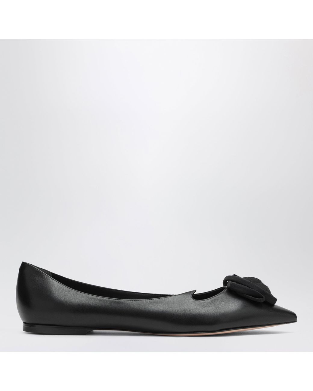 Roger Vivier Black Rose Vivier Ballet Flats