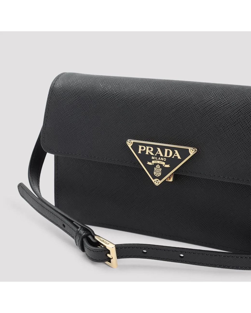 Prada White Mini Bag With Triangle Logo