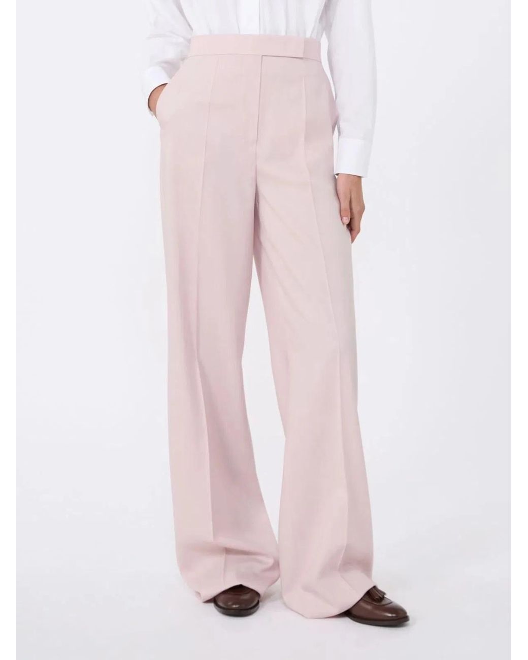 Max Mara Pink Pantalone Mxmgirone Rosa