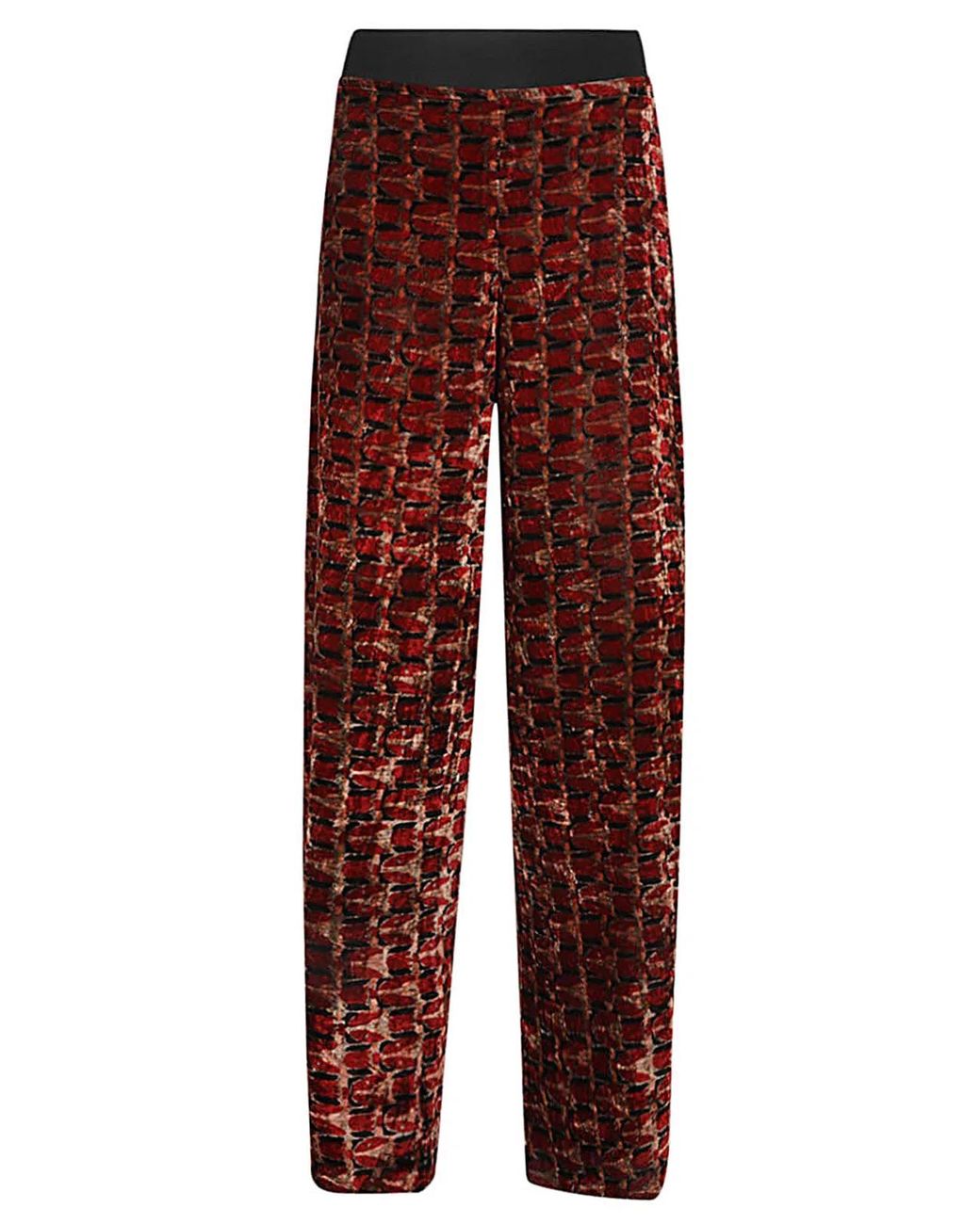 OBIDI Red Velvet Trousers