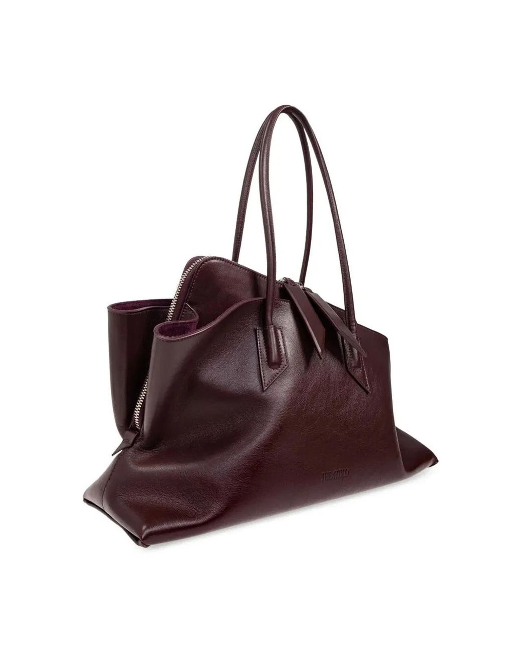 The Attico Purple La Passeggiata Medium Top Handle Bag